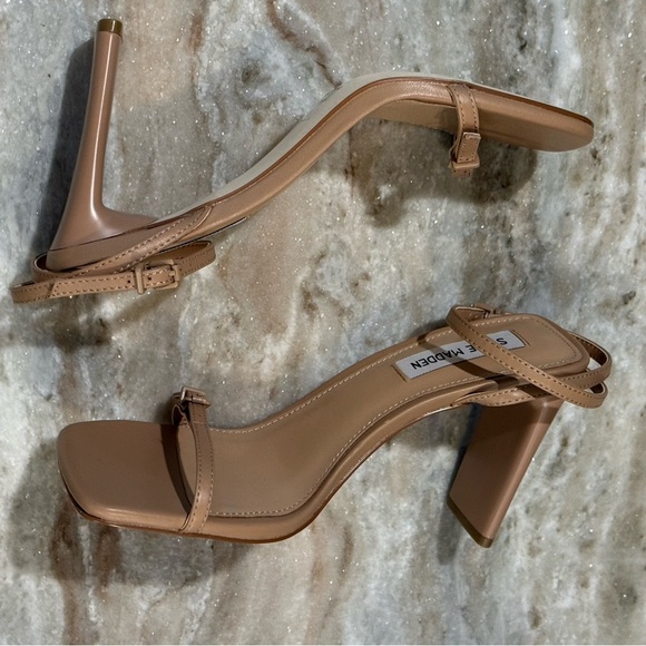 Women’s STEVE MADDEN Aileen tan leather heels- Size 8 - Picture 6 of 10